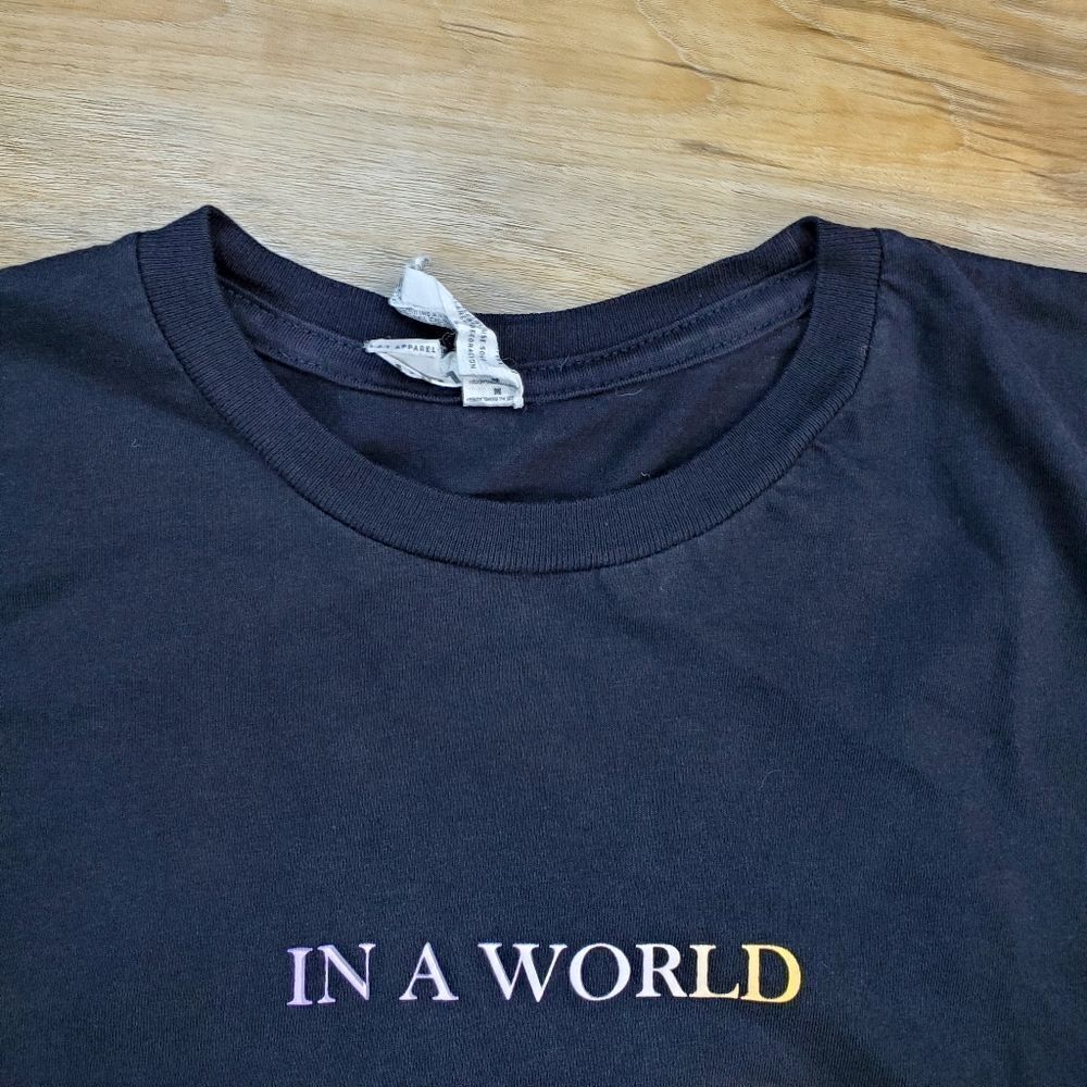 💜Live & Tell Black "Unified" Short Sleeve Top Medium - Picture 3 of 7